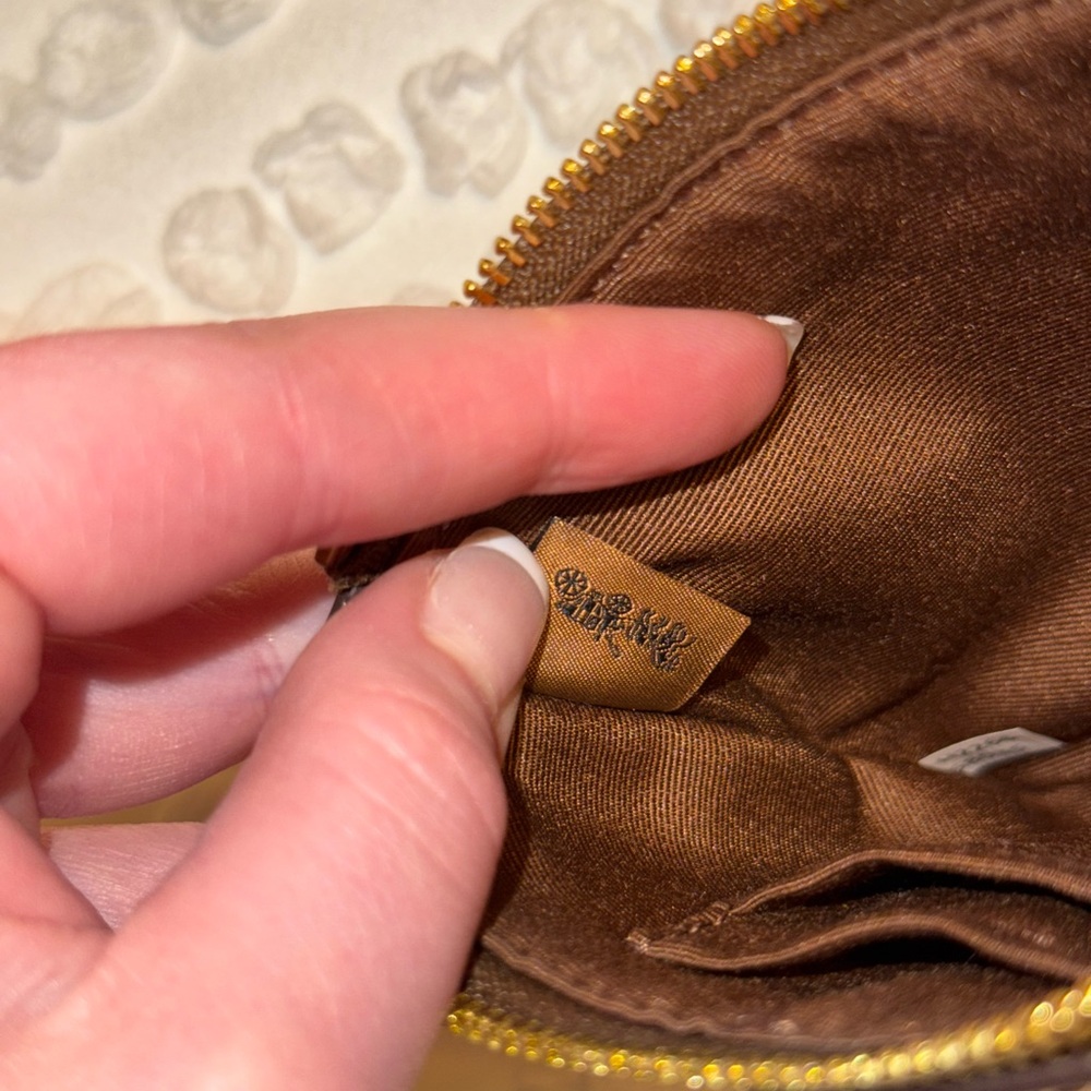 Coach Signature Brown Wristlet - Picture 10 of 13